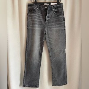 Loft - Grey Denim - High Waist Straight Crop - Size 28/6